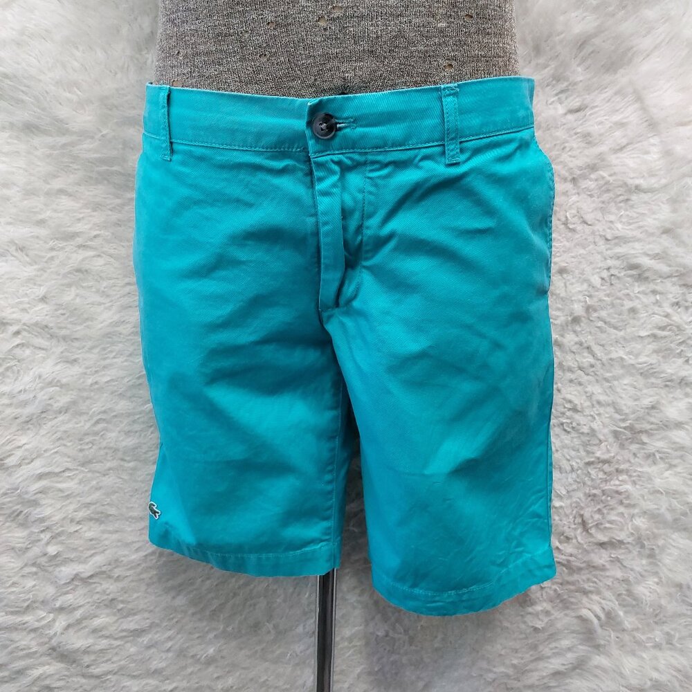 Lacoste Men's Regular Fit Chino Shorts in Teal US 33